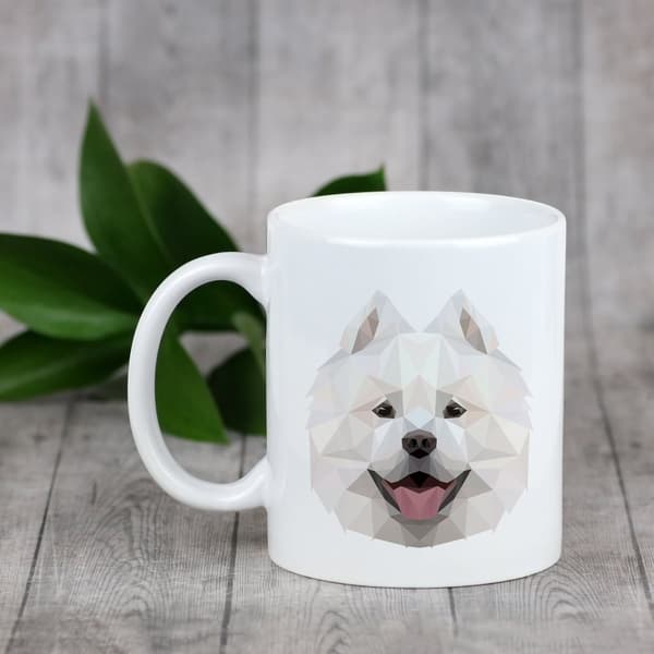 Samojedi, samojedi, samojedskaja - muki, jossa kuva ja merkintä geometrinen koira Art-Dog