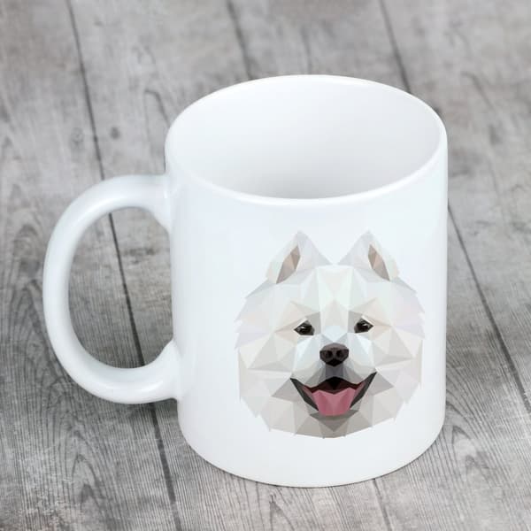 Samojedi, samojedi, samojedskaja - muki, jossa kuva ja merkintä geometrinen koira Art-Dog