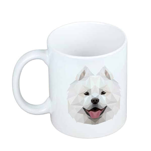 Samojedi, samojedi, samojedskaja - muki, jossa kuva ja merkintä geometrinen koira Art-Dog