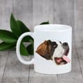 Miniatyrbild 4 av 6: St. Bernard, hund från St. Bernard - en mugg med ett foto och inskriptionen av en geometrisk Art-Dog-hund
