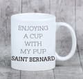 Miniatyrbild 6 av 6: St. Bernard, hund från St. Bernard - en mugg med ett foto och inskriptionen av en geometrisk Art-Dog-hund