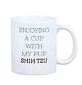 Miniatyrbild 3 av 6: Shih Tzu, Shi tsu, Shi-Tzu, Szi-cu, Szitzu - mugg med ett foto och inskriptionen geometrisk hund Art-Dog