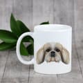 Miniatyrbild 4 av 6: Shih Tzu, Shi tsu, Shi-Tzu, Szi-cu, Szitzu - mugg med ett foto och inskriptionen geometrisk hund Art-Dog