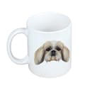 Miniatyrbild 2 av 6: Shih Tzu, Shi tsu, Shi-Tzu, Szi-cu, Szitzu - mugg med ett foto och inskriptionen geometrisk hund Art-Dog
