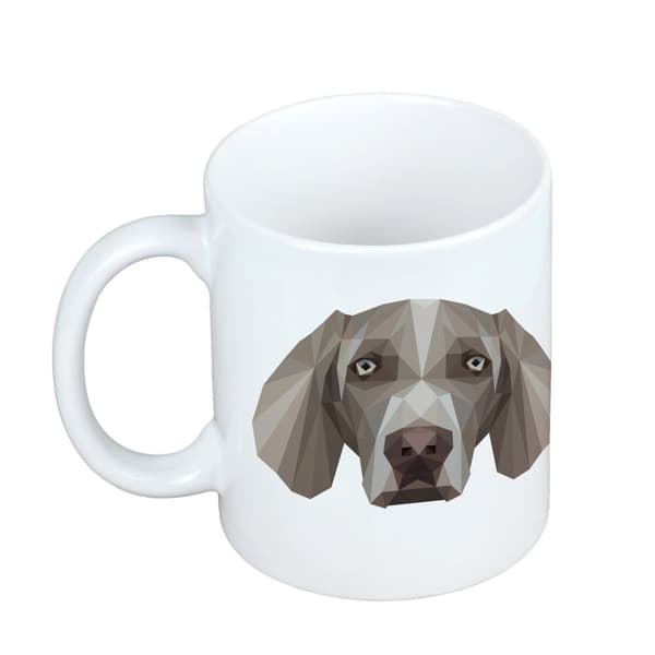 Weimaraner, Weimaraner - krus med et foto og inskriptionen geometrisk hund Art-Dog