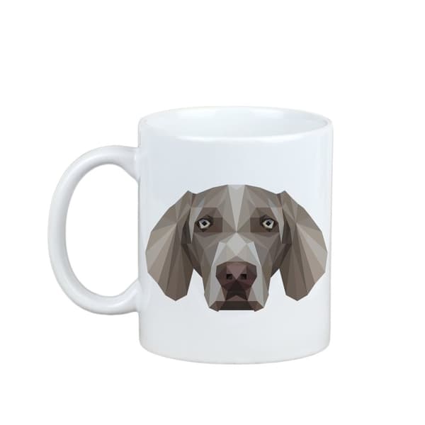 Weimaraner, Weimaraner - krus med et foto og inskriptionen geometrisk hund Art-Dog