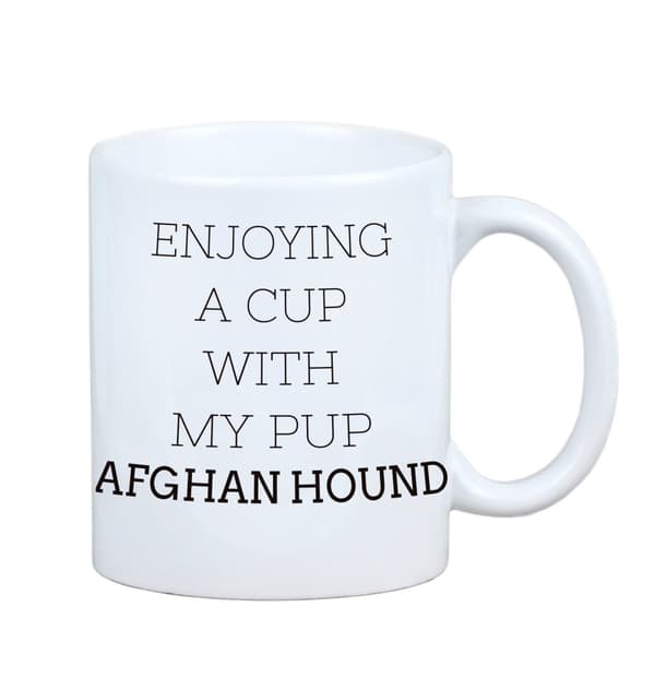 Afghan Hound - krus med et foto og inskriptionen geometrisk hund Art-Dog
