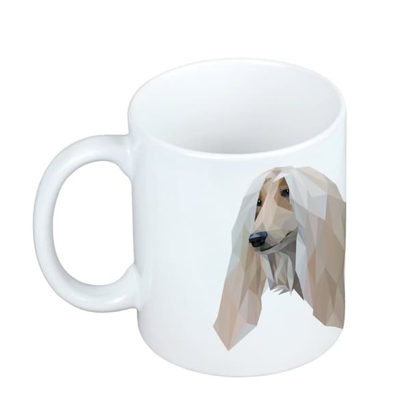 Afghan Hound - krus med et foto og inskriptionen geometrisk hund Art-Dog