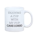 Miniatyrbild 3 av 6: Cane Corso Italiano - en mugg med ett foto och inskriptionen av en geometrisk Art-Dog-hund