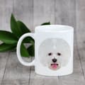 Miniatyrbild 4 av 6: Bichon Frise, Teneriffa Dog - mugg med ett foto och inskriptionen geometrisk hund Art-Dog