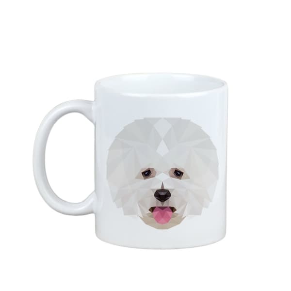 Bichon Frise, Teneriffa Dog - mugg med ett foto och inskriptionen geometrisk hund Art-Dog