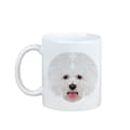 Miniatyrbild 1 av 6: Bichon Frise, Teneriffa Dog - mugg med ett foto och inskriptionen geometrisk hund Art-Dog