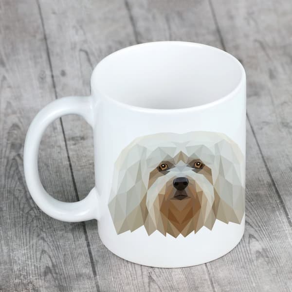 Havanese, Havanese - et krus med et foto og inskriptionen af en geometrisk Art-Dog-hund