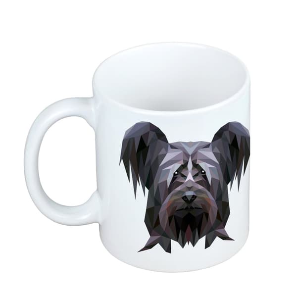 Skye Terrier - krus med et foto og inskriptionen af en geometrisk Art-Dog-hund