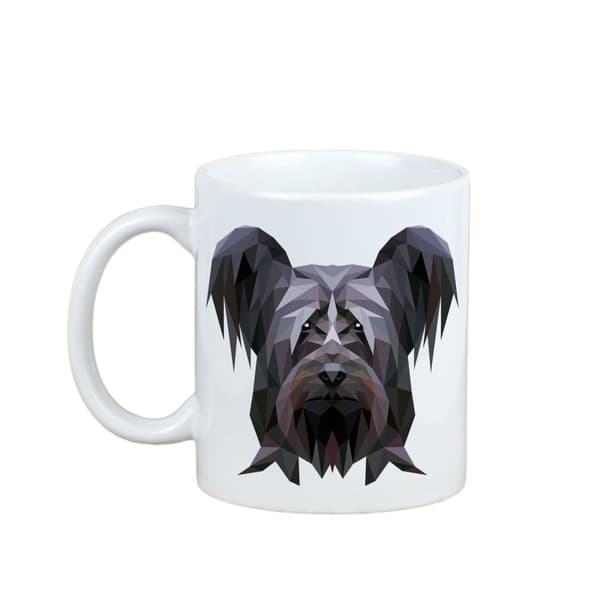 Skye Terrier - krus med et foto og inskriptionen af en geometrisk Art-Dog-hund