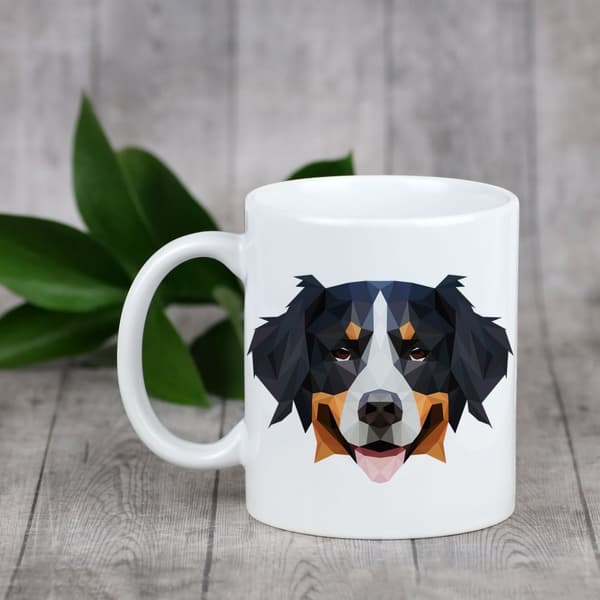 Berner Sennenhund, Berner Sennenhund - krus med et foto og inskriptionen geometrisk hund Art-Dog