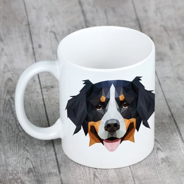 Berner Sennenhund, Berner Sennenhund - krus med et foto og inskriptionen geometrisk hund Art-Dog