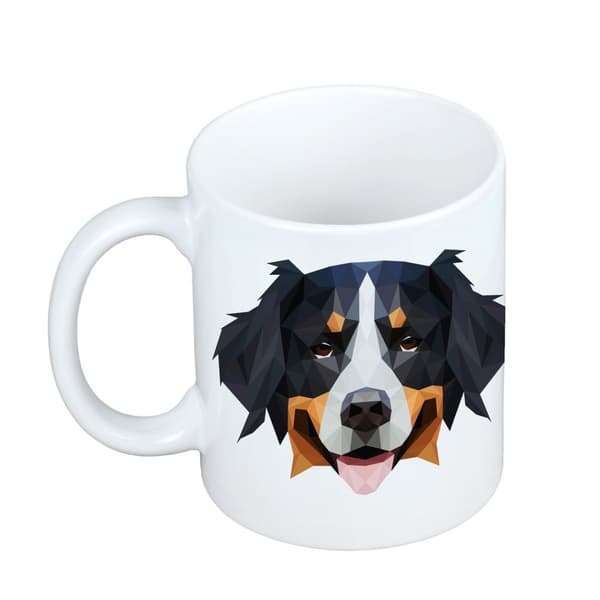 Berner Sennenhund, Berner Sennenhund - krus med et foto og inskriptionen geometrisk hund Art-Dog