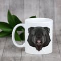 Pikkukuva 4 / 6: Bouvier des Flandres - muki, jossa on valokuva ja kirjoitus geometrisesta Art-Dog-koirasta