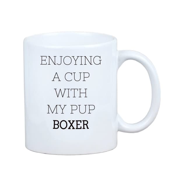 Boxer, Boxer I - mugg med ett foto och inskriptionen av en geometrisk Art-Dog-hund