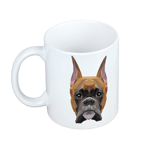 Boxer, Boxer I - mugg med ett foto och inskriptionen av en geometrisk Art-Dog-hund