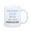 Miniatyrbild 3 av 6: Scottish Greyhound, Deerhound - mugg med ett foto och inskriptionen av en geometrisk Art-Dog-hund