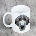 Miniatyrbild 5 av 6: Scottish Greyhound, Deerhound - mugg med ett foto och inskriptionen av en geometrisk Art-Dog-hund