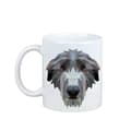 Miniatyrbild 1 av 6: Scottish Greyhound, Deerhound - mugg med ett foto och inskriptionen av en geometrisk Art-Dog-hund