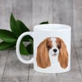 Miniatyrbild 4 av 6: Cavalier King Charles Spaniel - mugg med ett foto och inskriptionen av en geometrisk Art-Dog-hund