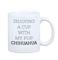 Miniatyrbild 3 av 6: Långhårig Chihuahua - mugg med ett foto och inskriptionen geometrisk hund Art-Dog