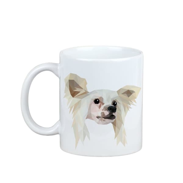 Chinese Crested Dog - krus med et foto og inskriptionen: en geometrisk Art-Dog-hund