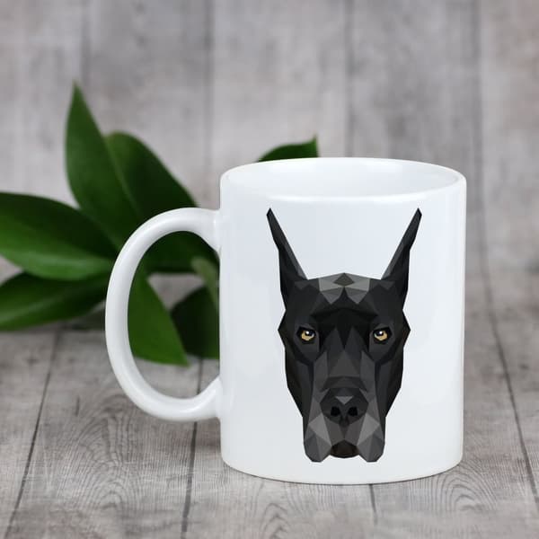 Grand Danois - krus med foto og inskriptionen geometrisk hund Art-Dog