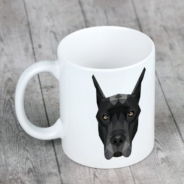 Grand Danois - krus med foto og inskriptionen geometrisk hund Art-Dog