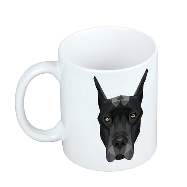 Grand Danois - krus med foto og inskriptionen geometrisk hund Art-Dog