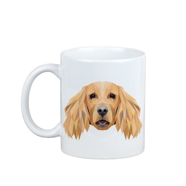 Engelsk Cocker Spaniel - krus med et foto og inskriptionen geometrisk hund Art-Dog