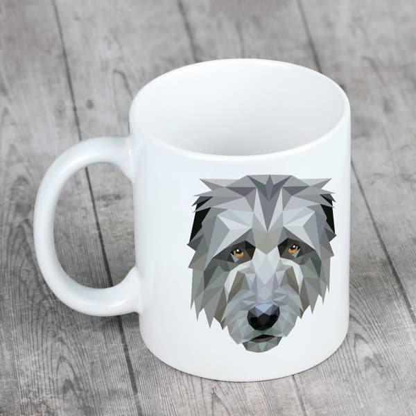 Irlanninsusikoira, Irlanninsusikoira - muki, jossa kuva ja merkintä: geometrinen Art-Dog koira