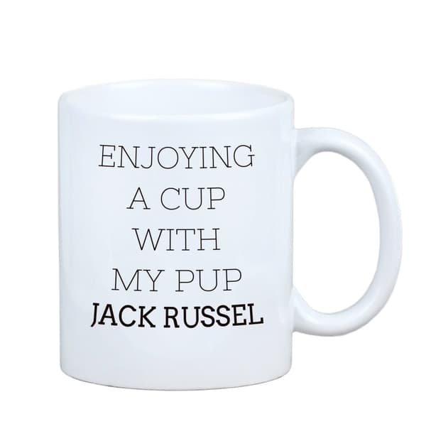 Jack Russell Terrier - krus med et foto og inskriptionen geometrisk hund Art-Dog