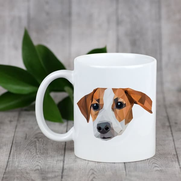 Jack Russell Terrier - krus med et foto og inskriptionen geometrisk hund Art-Dog
