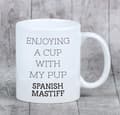 Miniatyrbild 6 av 6: Spansk Mastiff - mugg med ett foto och inskriptionen geometrisk hund Art-Dog