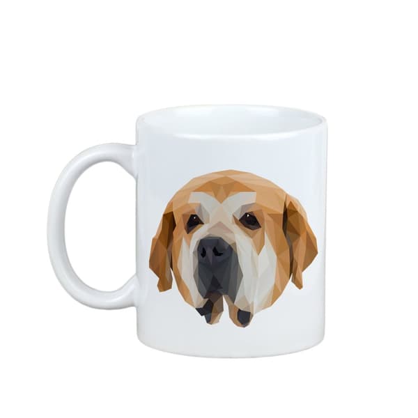 Spansk Mastiff - mugg med ett foto och inskriptionen geometrisk hund Art-Dog