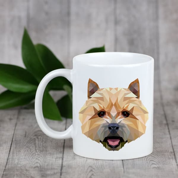 Norwich Terrier - krus med et foto og inskriptionen af en geometrisk Art-Dog-hund