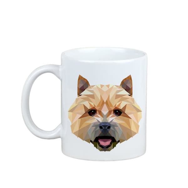 Norwich Terrier - krus med et foto og inskriptionen af en geometrisk Art-Dog-hund