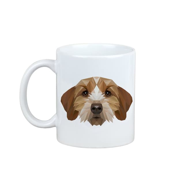 Breton Basset, Basset Fauve de Bretagne - mugg med ett foto och inskriptionen geometrisk hund Art-Dog
