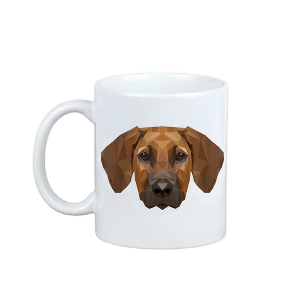 Rhodesian Ridgeback, afrikansk løvehund - krus med et foto og inskriptionen geometrisk hund Art-Dog