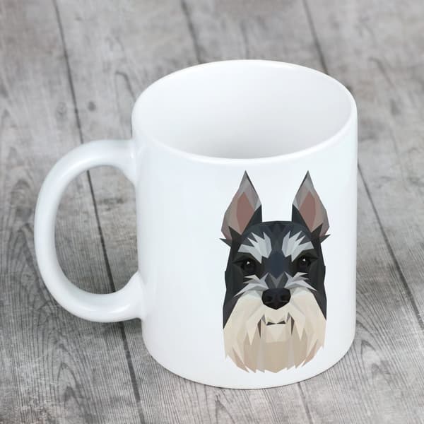 Schnauzer, Schnauzer I - mugg med ett foto och inskriptionen geometrisk hund Art-Dog
