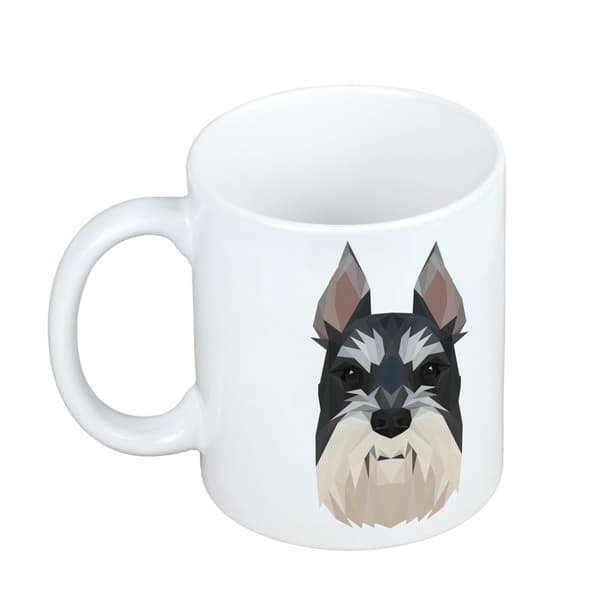 Schnauzer, Schnauzer I - mugg med ett foto och inskriptionen geometrisk hund Art-Dog
