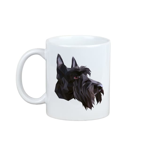 Skotsk terrier, Aberdeen Terrier - krus med et foto og inskriptionen geometrisk hund Art-Dog