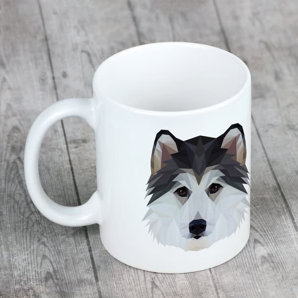 Siperianhusky, Siperianhusky - muki, jossa kuva ja merkintä geometrinen koira Art-Dog