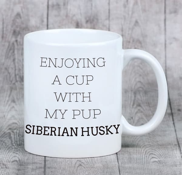 Siperianhusky, Siperianhusky - muki, jossa kuva ja merkintä geometrinen koira Art-Dog