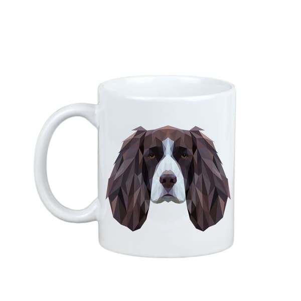 Engelsk Springer Spaniel - mugg med foto och inskriptionen geometrisk hund Art-Dog